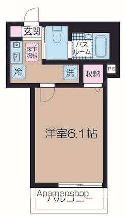 フェリーチェ阿佐ヶ谷ＶＩ[1K/19.96m2]の間取図