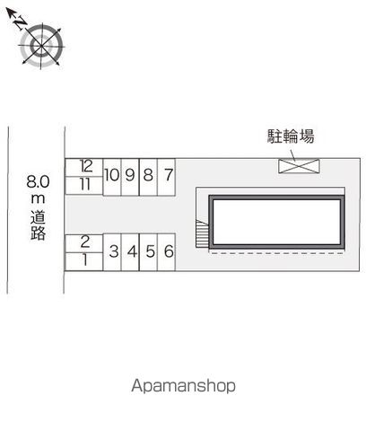 レオパレスサニーヒル[1K/23.18m2]の配置図