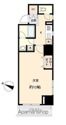 ＫＤＸ定禅寺通レジデンス[1K/36.11m2]の間取図