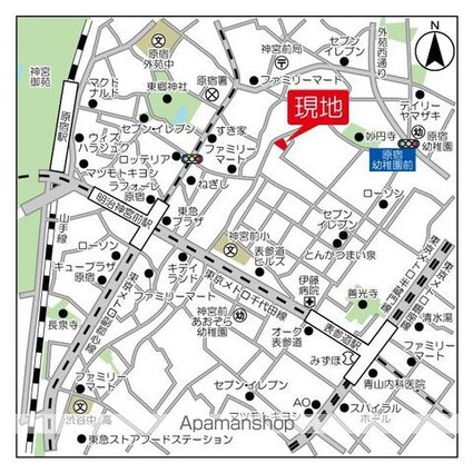 神宮前マンション[1LDK/38.62m2]の配置図