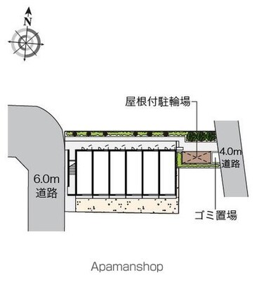 レオパレスフルール西綾瀬[1K/19.87m2]の配置図