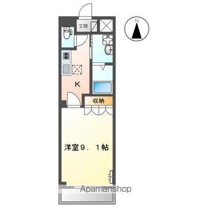 ダイヤモンドヒルズ[1K/31.02m2]の間取図