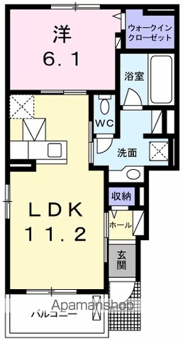 立川市砂川町のアパートの間取り