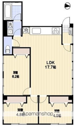 ＹＤビルディング[3LDK/70m2]の間取図