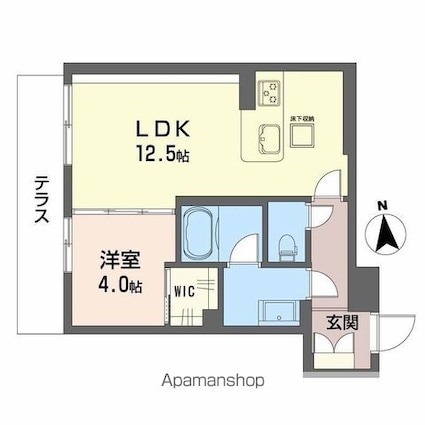 シャーメゾン江平　ＷＥＳＴ[1LDK/41.75m2]の間取図
