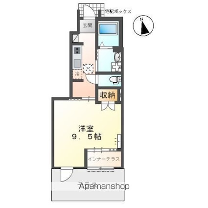 グラン・エトワール[1K/33.56m2]の間取図