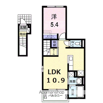 ノースカントリーＳ[1LDK/41.24m2]の間取図