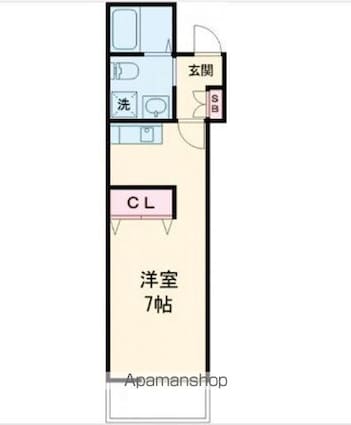 東京都世田谷区瀬田４丁目[1K/24.79m2]の間取図
