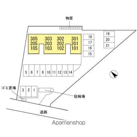 ヴレ　アムール 105 ｜ 山梨県甲府市荒川２丁目10-9（賃貸アパート1LDK・1階・48.25㎡） その13