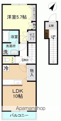 隆仁[1LDK/41.4m2]の間取図