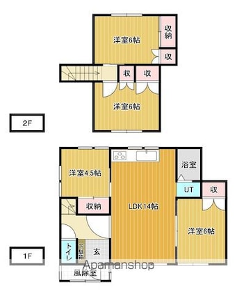 北海道岩見沢市幌向南三条４丁目[4LDK/83.76m2]の間取図