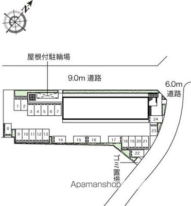 レオパレスソレイユ柏Ⅰ[1K/26.08m2]の配置図