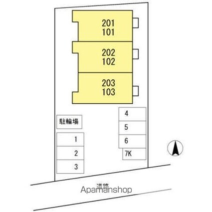 ルルベ・Ｋ[1LDK/41.98m2]の配置図