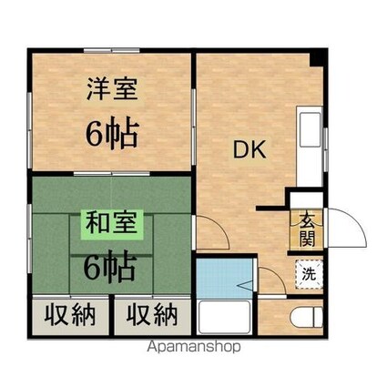 サクヤパレス唐木田[2DK/45m2]の間取図