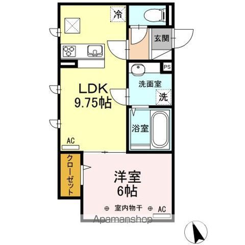 府中市緑町のアパートの間取り