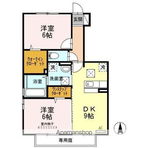 和歌山市津秦のアパートの間取り