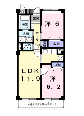 【パルテールＢの間取り】