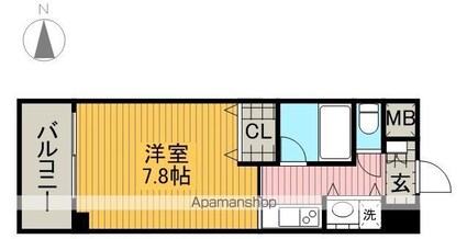 ＡＸＩＳ桜通内山[1K/23.94m2]の間取図