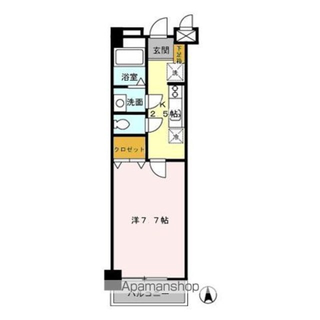プチメゾンＩＺＵＭＩ[1K/25.66m2]の間取図