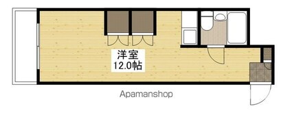 サンシャイン庚午[1R/22m2]の間取図
