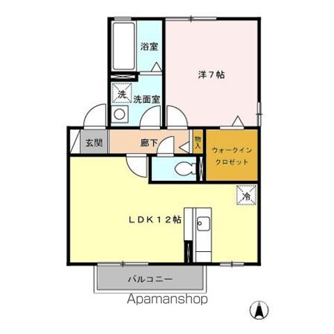 リビングタウン八日市場 Cの間取り写真