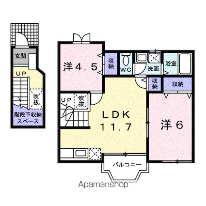 レジデンス　リオン[2LDK/58.53m2]の間取図