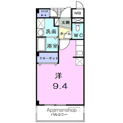 リバーレイクヒルズ[1R/25.97m2]の間取図
