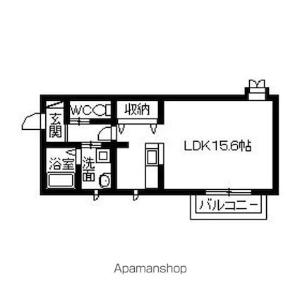 リヴェール[1K/40m2]の間取図