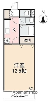 フェニックス１８[1K/37.37m2]の間取図