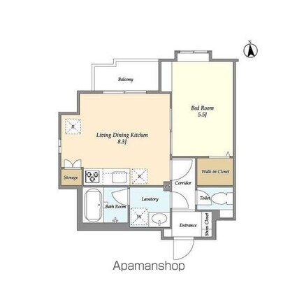 ＣＨＡＲＭＡＮＴ　ＧＲＡＮＤＩＲ[1LDK/36.27m2]の間取図