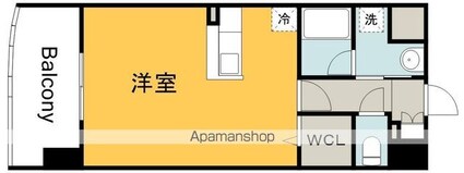 サムティレジデンス平和大通（旧ウイング宝町ファースト）[1R/33.42m2]の間取図