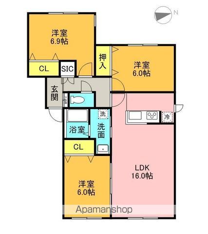 MODEST篠路の間取り写真