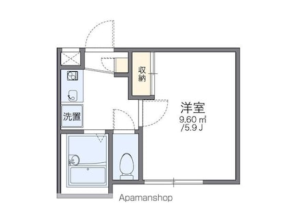 レオパレスＹ’ｓハウス[1K/19.08m2]の間取図