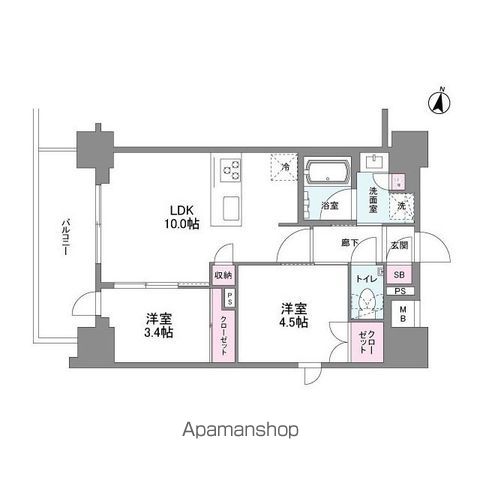 シーズンフラッツ緑地公園の間取り写真