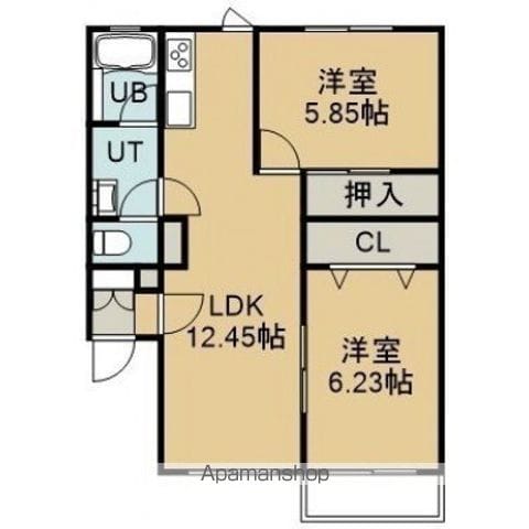 フォレストリーB館の間取り写真