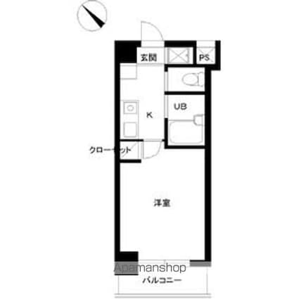 スカイコート文京白山[1K/20.01m2]の間取図