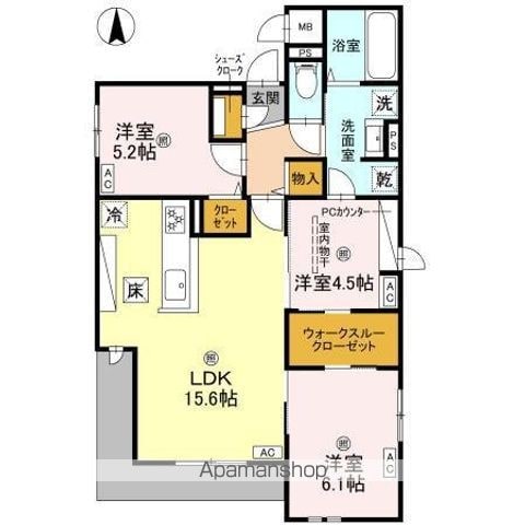 クラシスト泉町の間取り写真