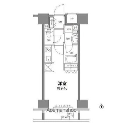 コンフォリア新宿御苑Ⅱ[1R/26.17m2]の間取図