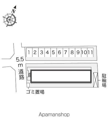 レオパレス松陽[1K/19.87m2]の配置図