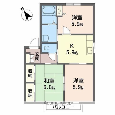 パースリーKATAGI A棟の間取り写真