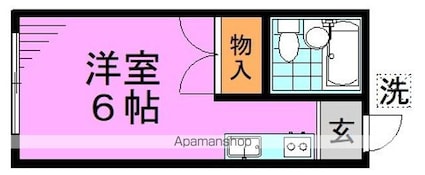 ドーム阿佐ヶ谷[1R/17.35m2]の間取図