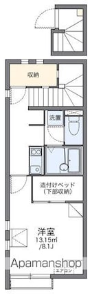 レオネクストフラワー[1K/28.02m2]の間取図