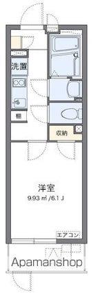 クレイノ亀戸[1K/21.11m2]の間取図