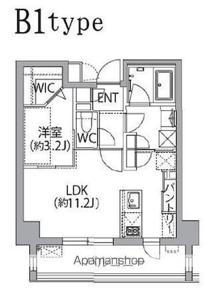 東京都板橋区坂下２丁目[1LDK/38.1m2]の間取図