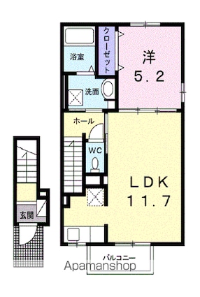 Ｔ．Ｋ．ハウス[1LDK/43.32m2]の間取図