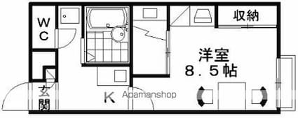 レオパレス三康[1K/23.18m2]の間取図
