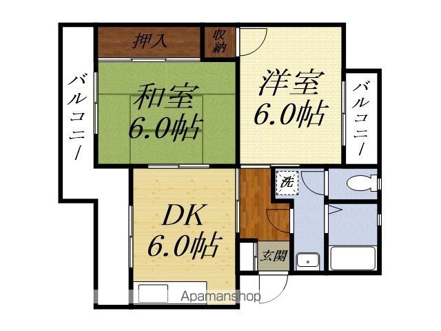 マンションKMー1の間取り写真