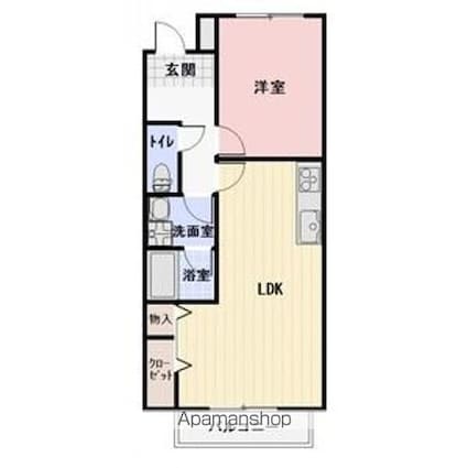 Ｓｕｒｐｌｕｓ　Ｔｗｏ　Ｒｉｖｅｒｓｉｄｅ　Ｈｉｌｌ寿Ａ[1LDK/45.55m2]の間取図
