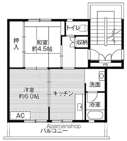 ビレッジハウス田町2号棟の間取り写真