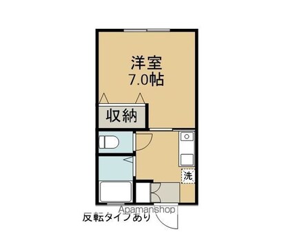 ＶＩＬＡ西下台[1K/23.18m2]の間取図